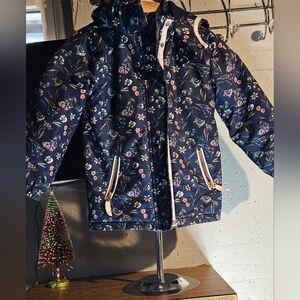 Floral Navy Hooded Jacket 5-6 Yrs. 116 Cm
